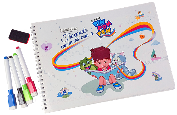 Caderno Traçando caminhos com a Turminha Pimpompem